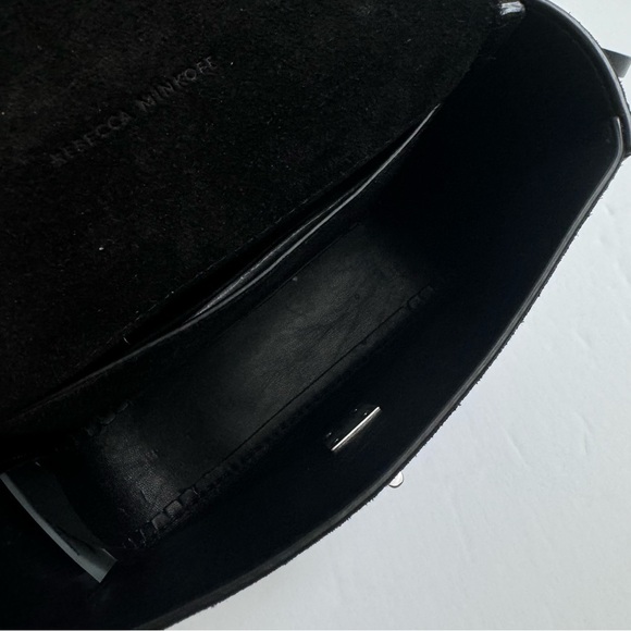 REBECCA MINKOFF Love Too Small Suede Crossbody with Studs Black NWT - Picture 12 of 12